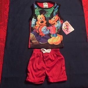 Mickey & Minnie infant tank top & shorts